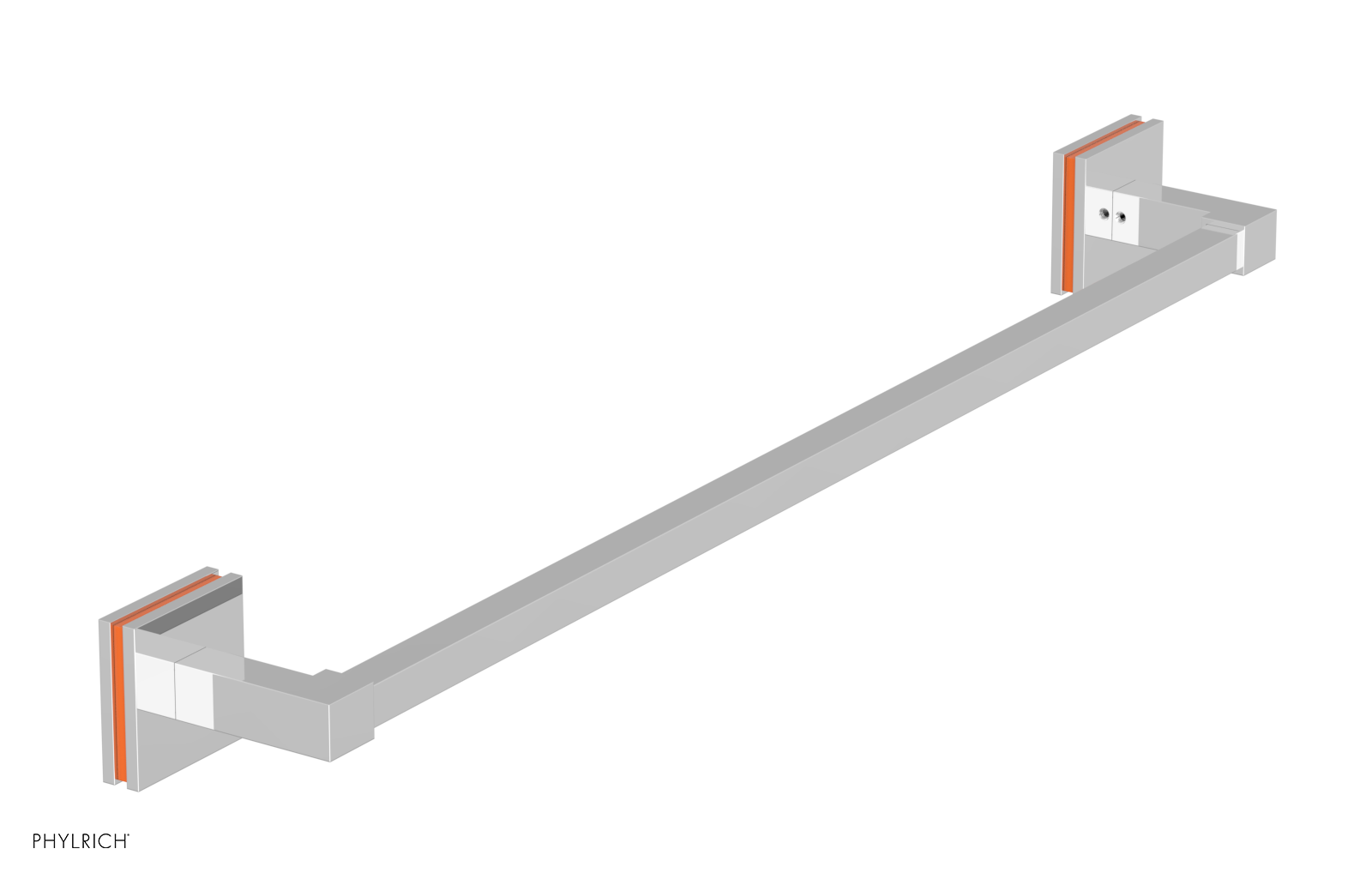 JOLIE - 24" Towel Bar with "Orange" Accents 222S-71