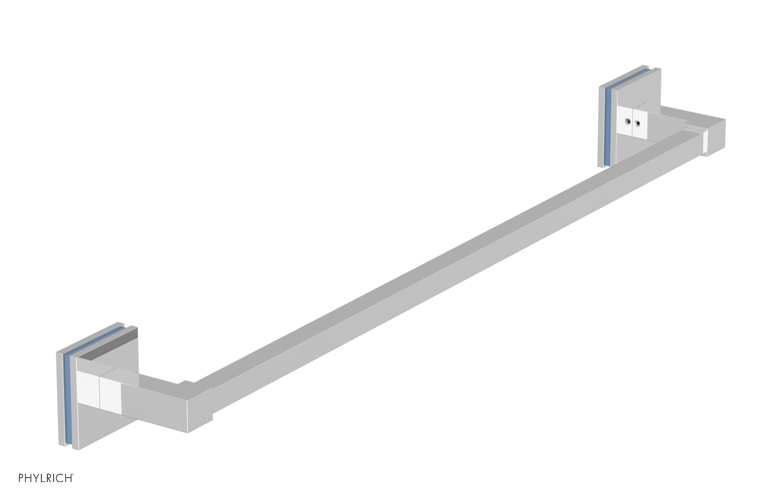 JOLIE - 24" Towel Bar with "Light Blue" Accents 222S-71
