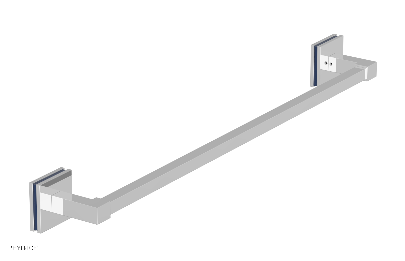 JOLIE - 24" Towel Bar with "Navy Blue" Accents 222S-71