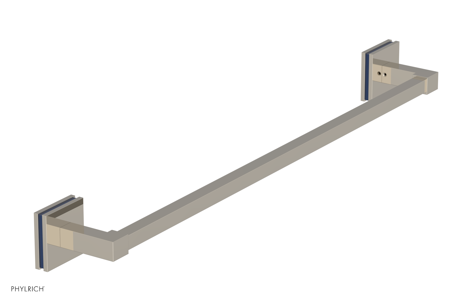 JOLIE - 24" Towel Bar with "Navy Blue" Accents 222S-71