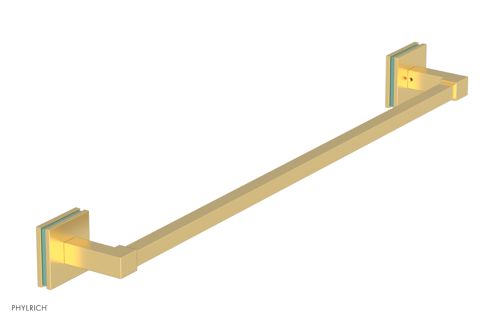 JOLIE - 24" Towel Bar with "Turqoise" Accents 222S-71