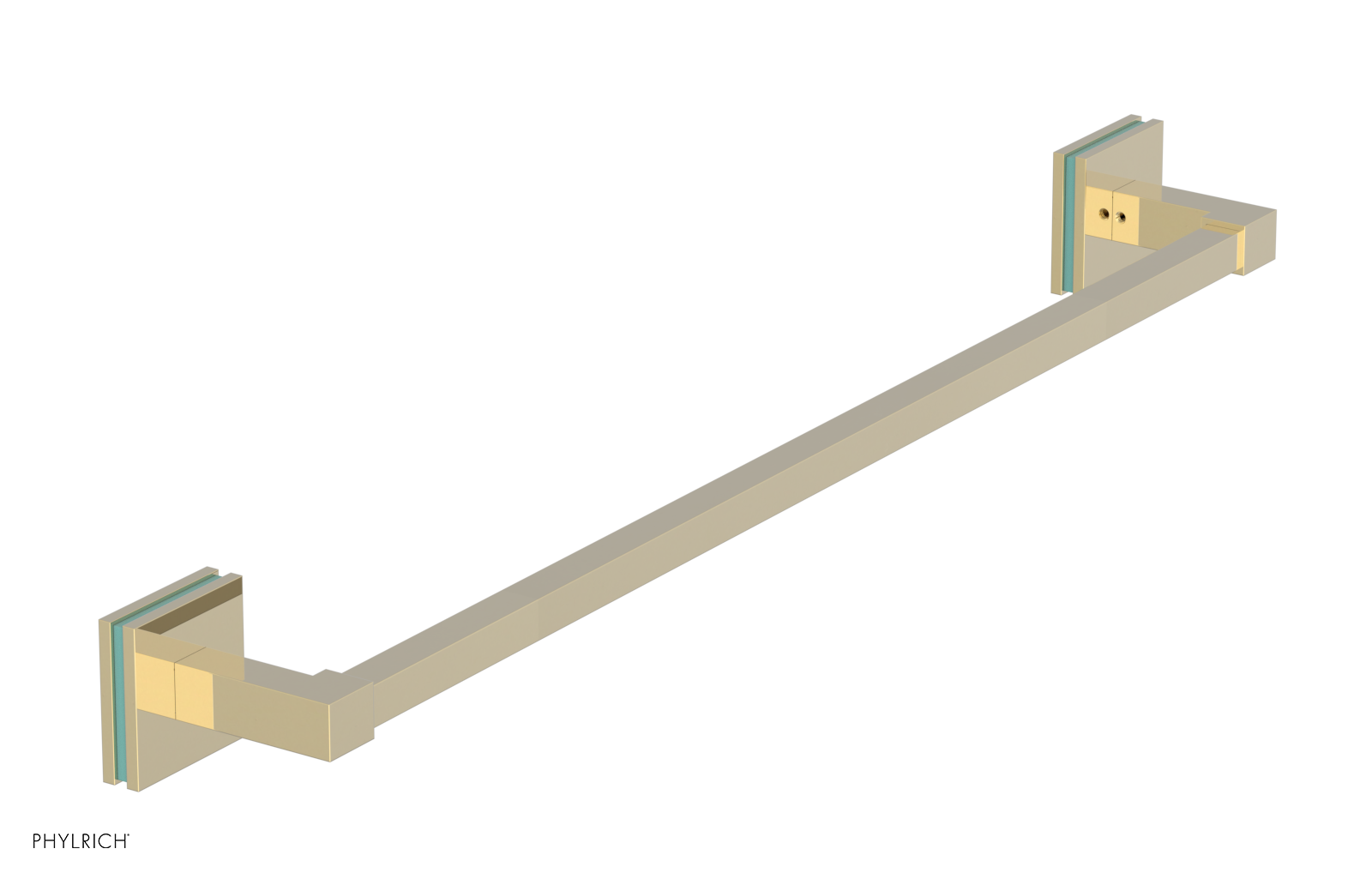 JOLIE - 24" Towel Bar with "Turqoise" Accents 222S-71