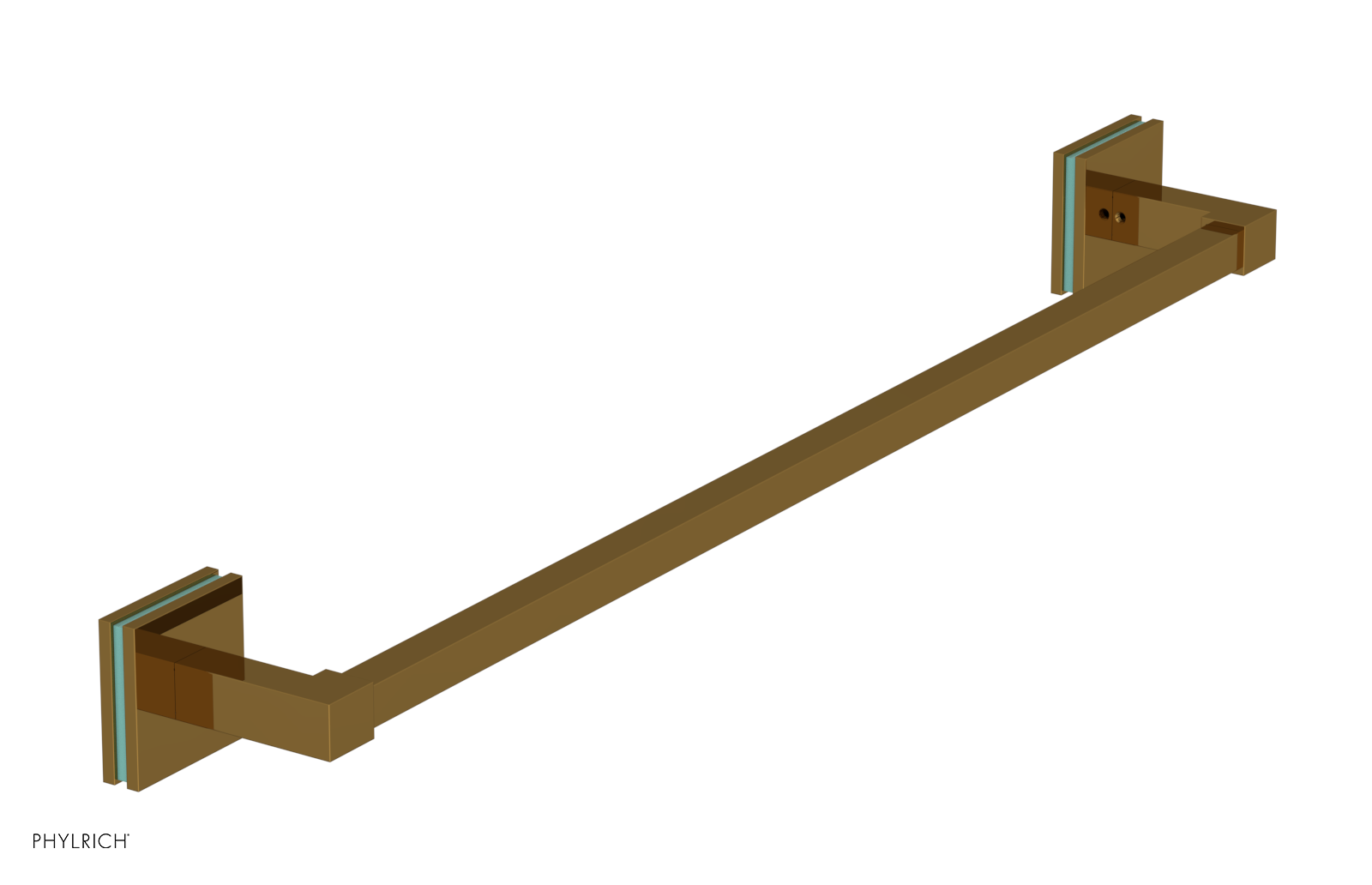 JOLIE - 24" Towel Bar with "Turqoise" Accents 222S-71