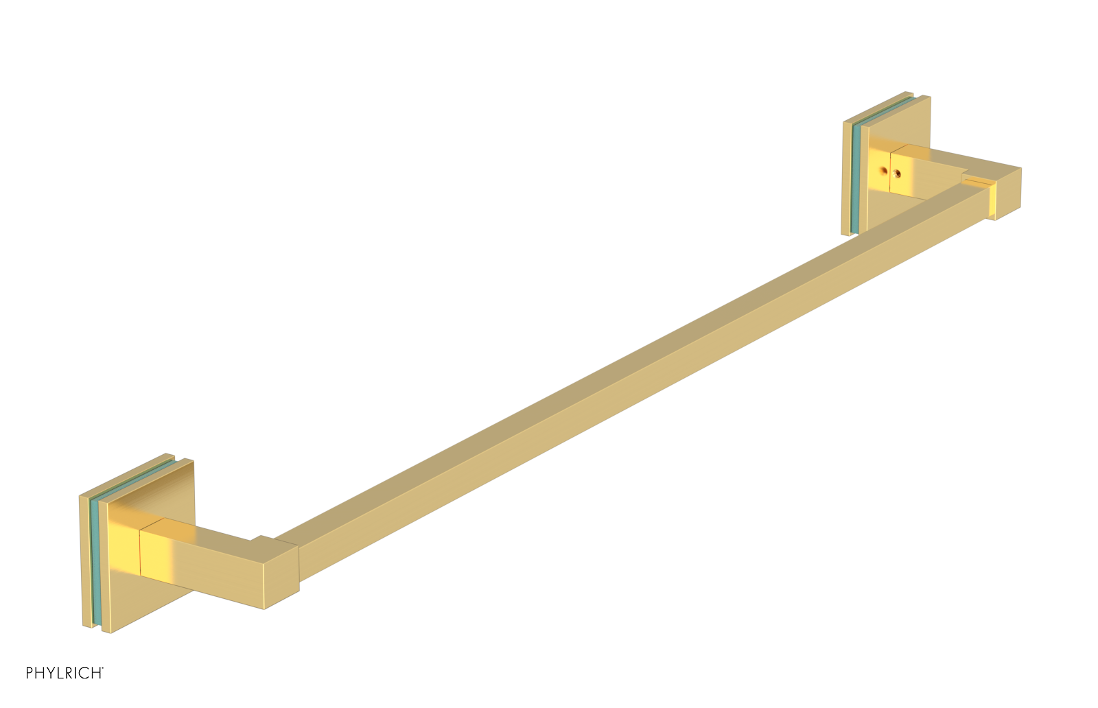JOLIE - 24" Towel Bar with "Turqoise" Accents 222S-71
