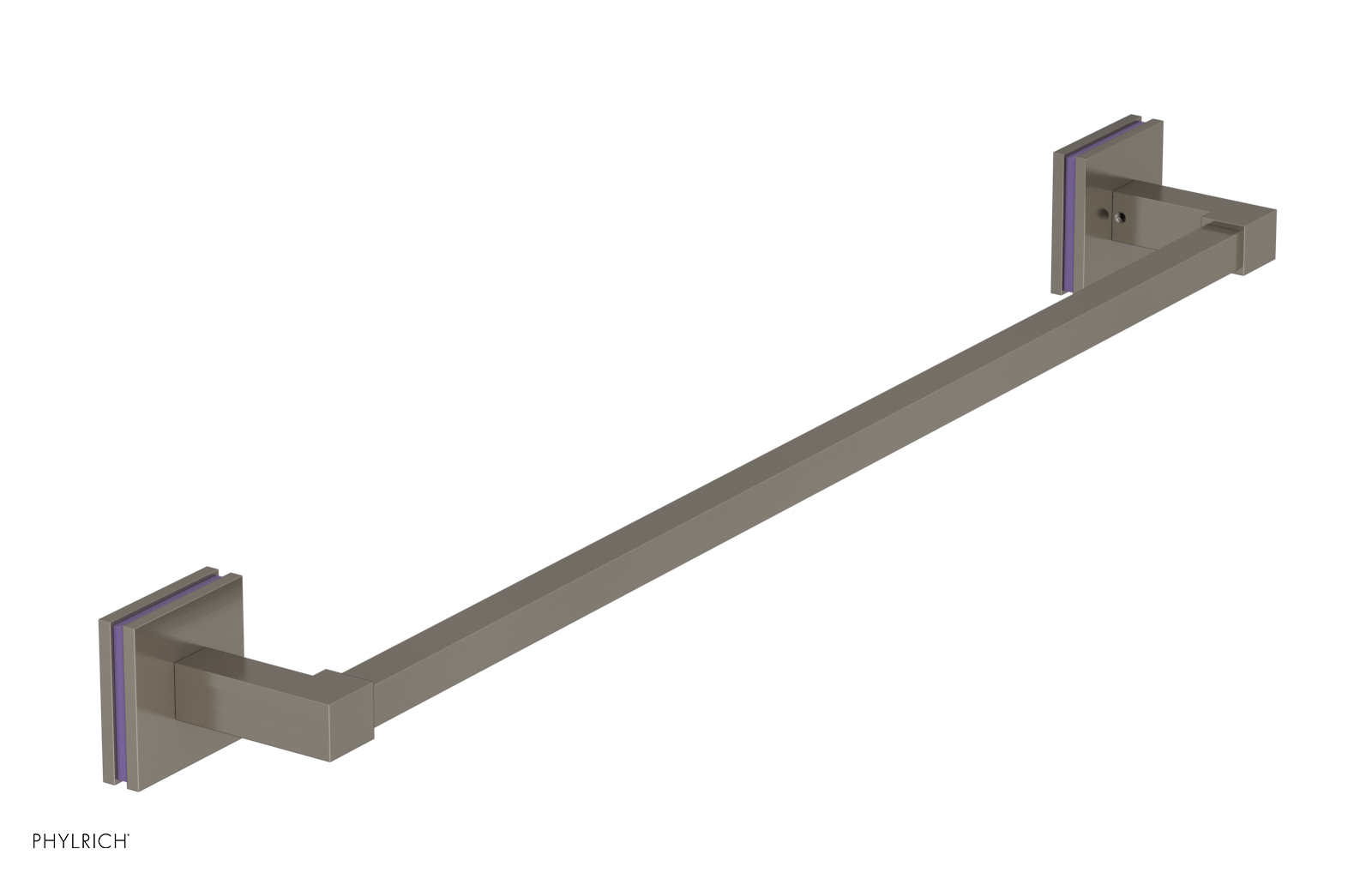 JOLIE - 24" Towel Bar with "Purple" Accents 222S-71