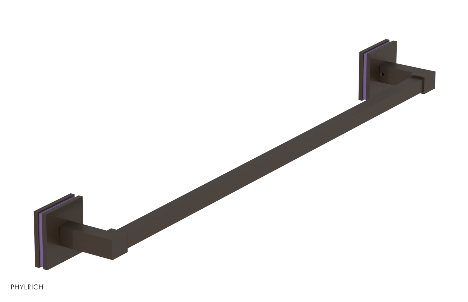 JOLIE - 24" Towel Bar with "Purple" Accents 222S-71
