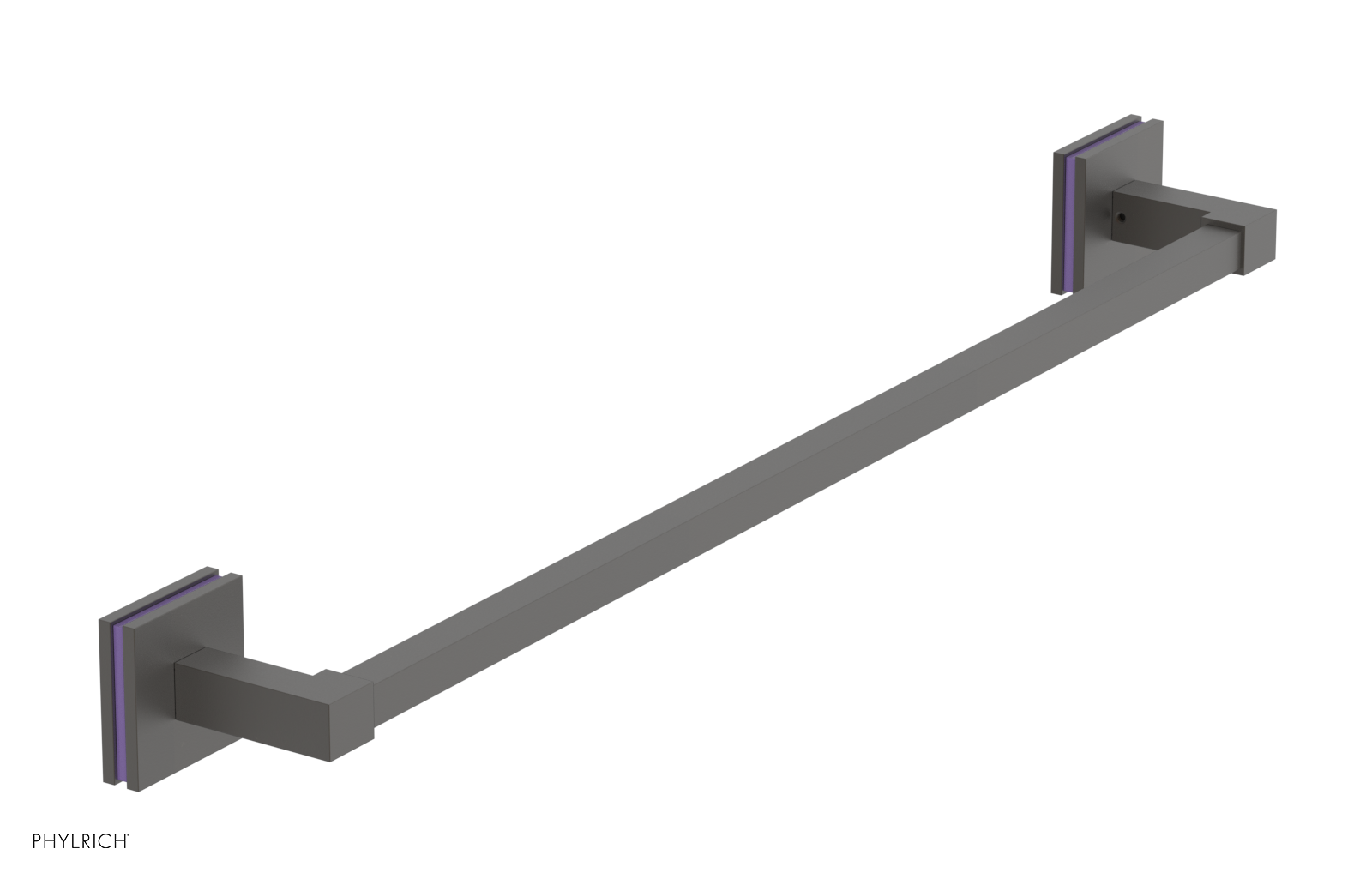JOLIE - 24" Towel Bar with "Purple" Accents 222S-71