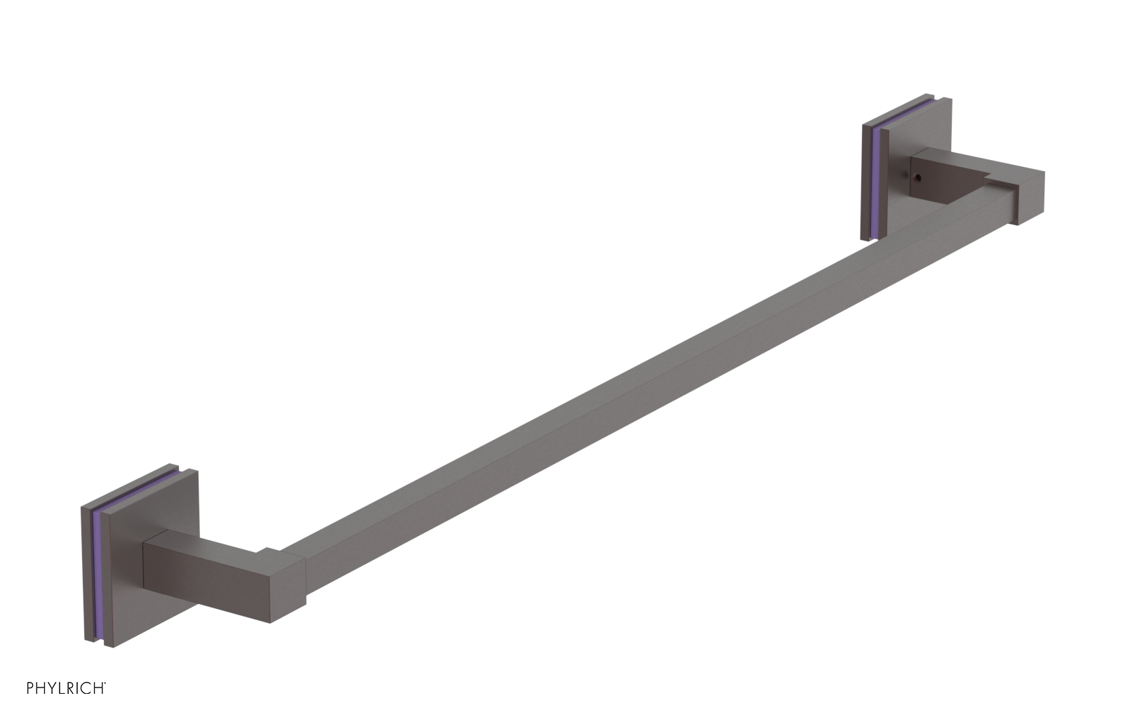 JOLIE - 24" Towel Bar with "Purple" Accents 222S-71
