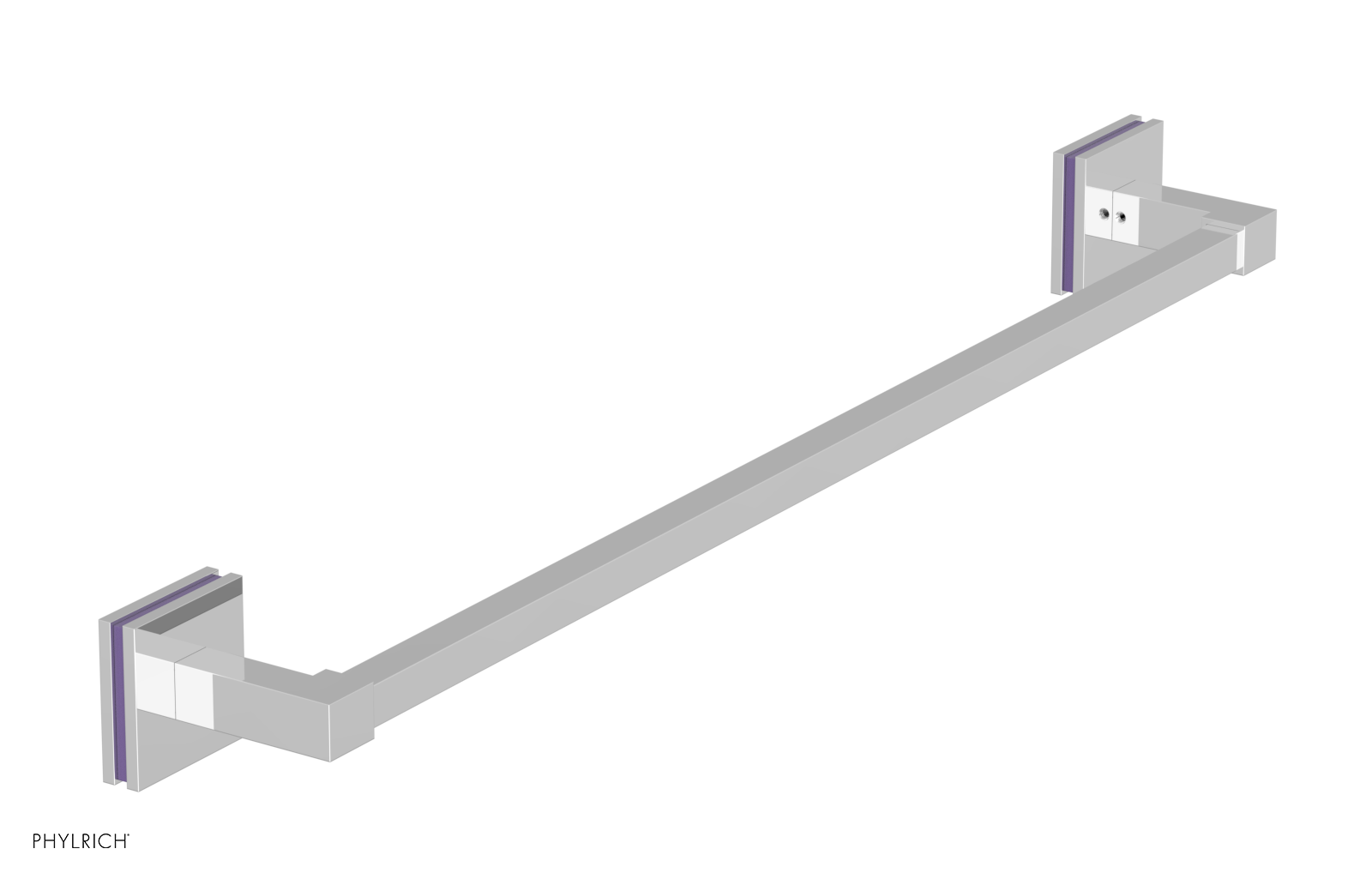 JOLIE - 24" Towel Bar with "Purple" Accents 222S-71