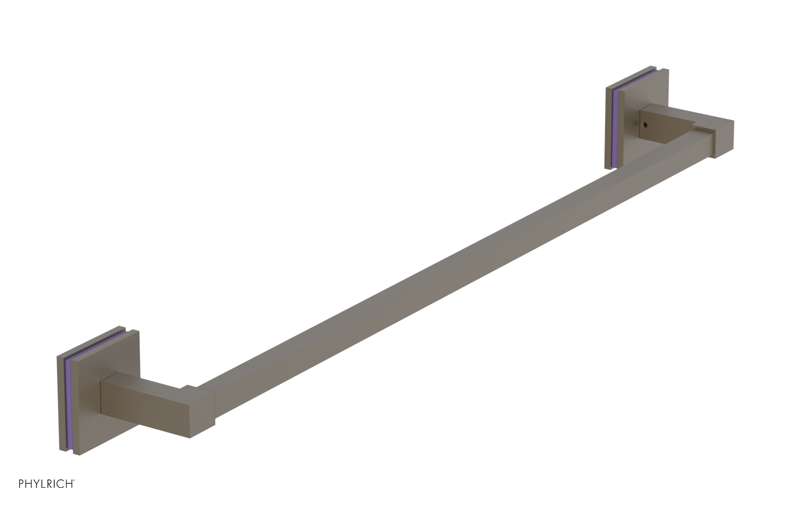 JOLIE - 24" Towel Bar with "Purple" Accents 222S-71