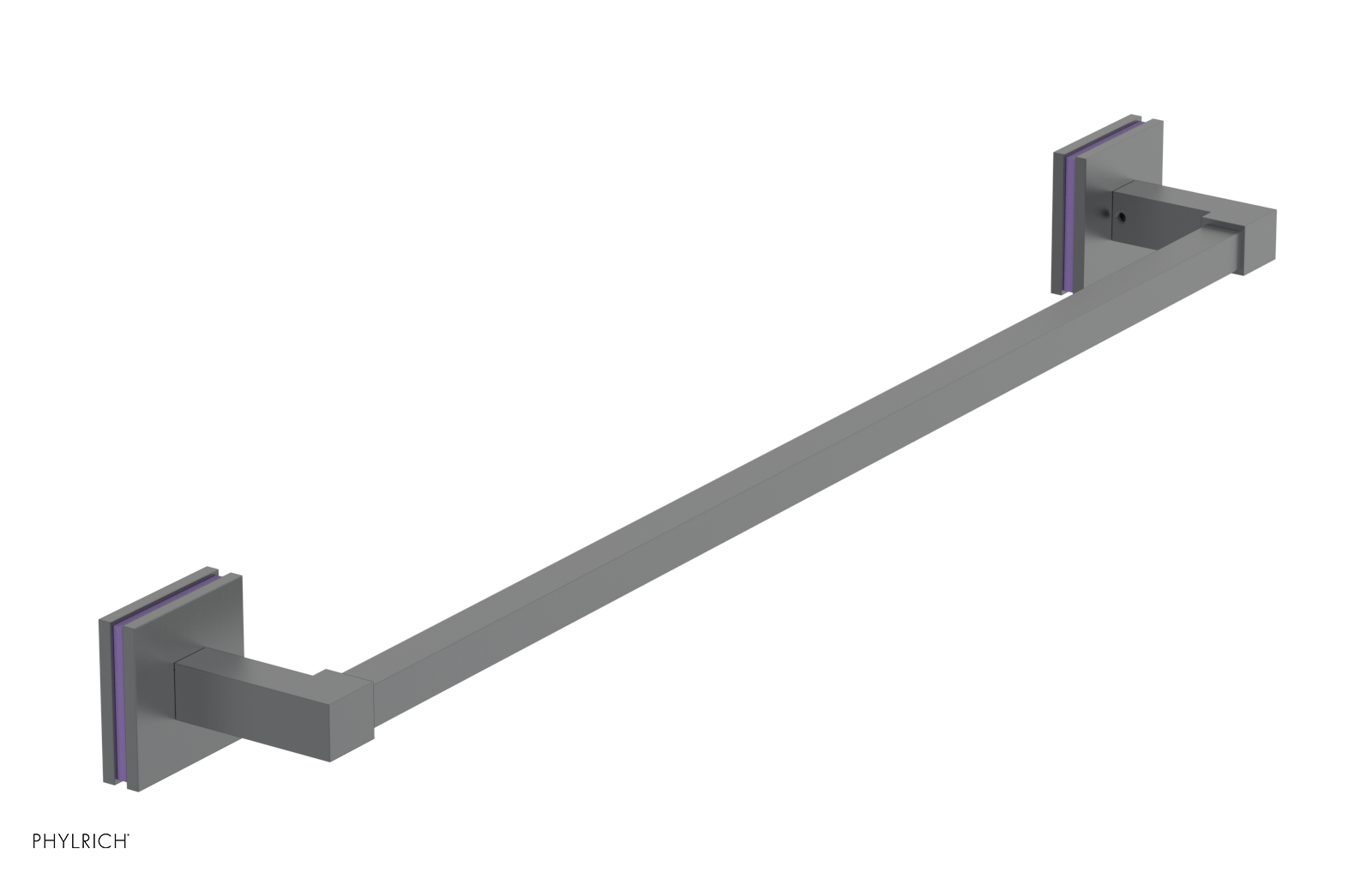 JOLIE - 24" Towel Bar with "Purple" Accents 222S-71
