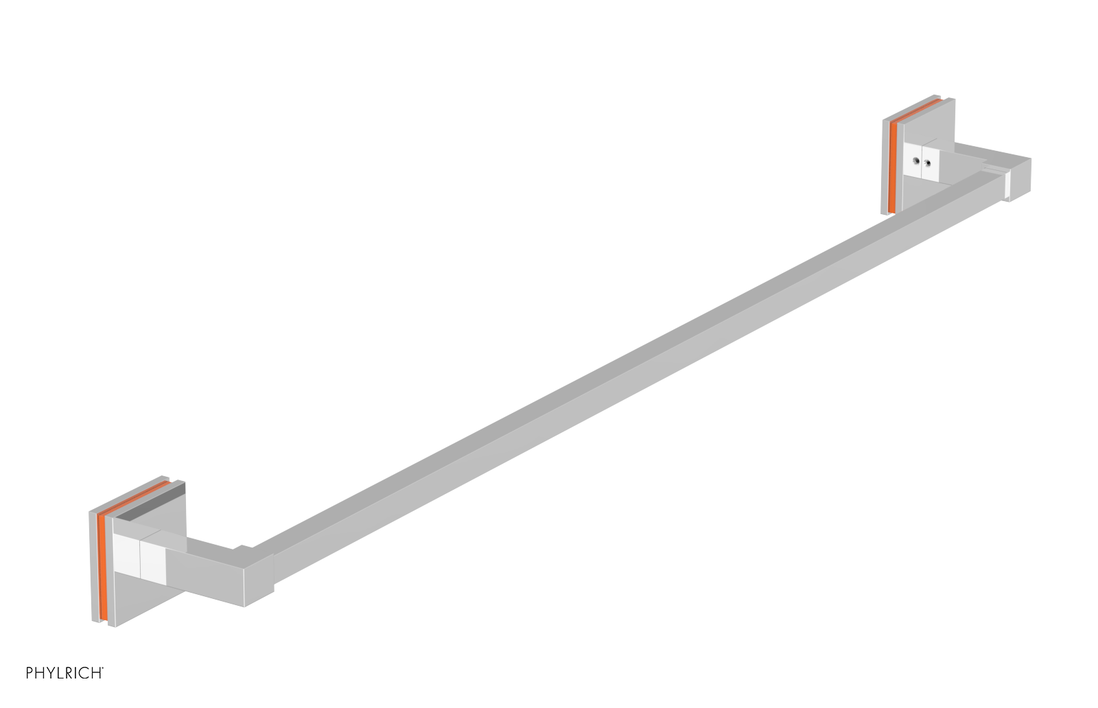 JOLIE - 30" Towel Bar with "Orange" Accents 222S-72