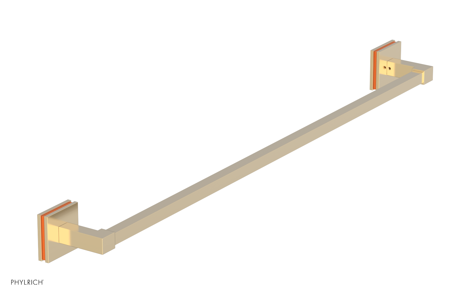 JOLIE - 30" Towel Bar with "Orange" Accents 222S-72