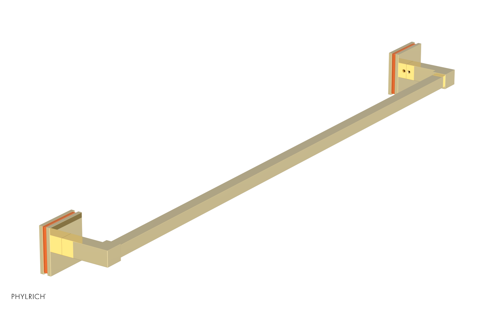 JOLIE - 30" Towel Bar with "Orange" Accents 222S-72