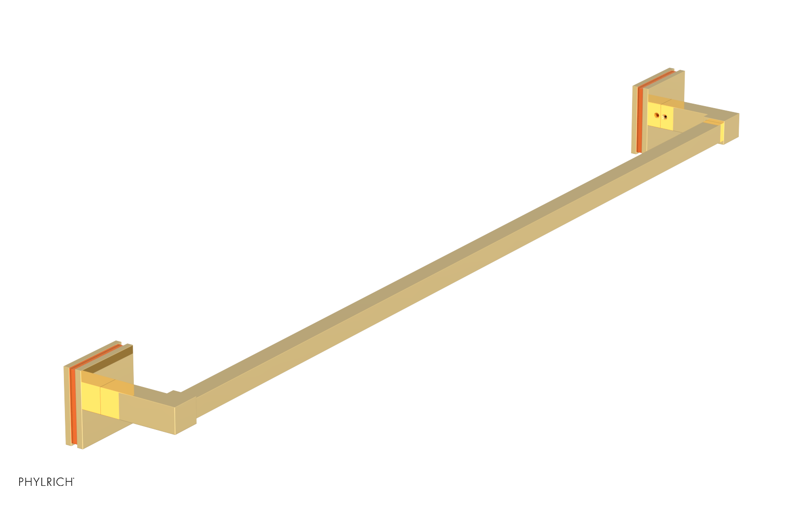 JOLIE - 30" Towel Bar with "Orange" Accents 222S-72