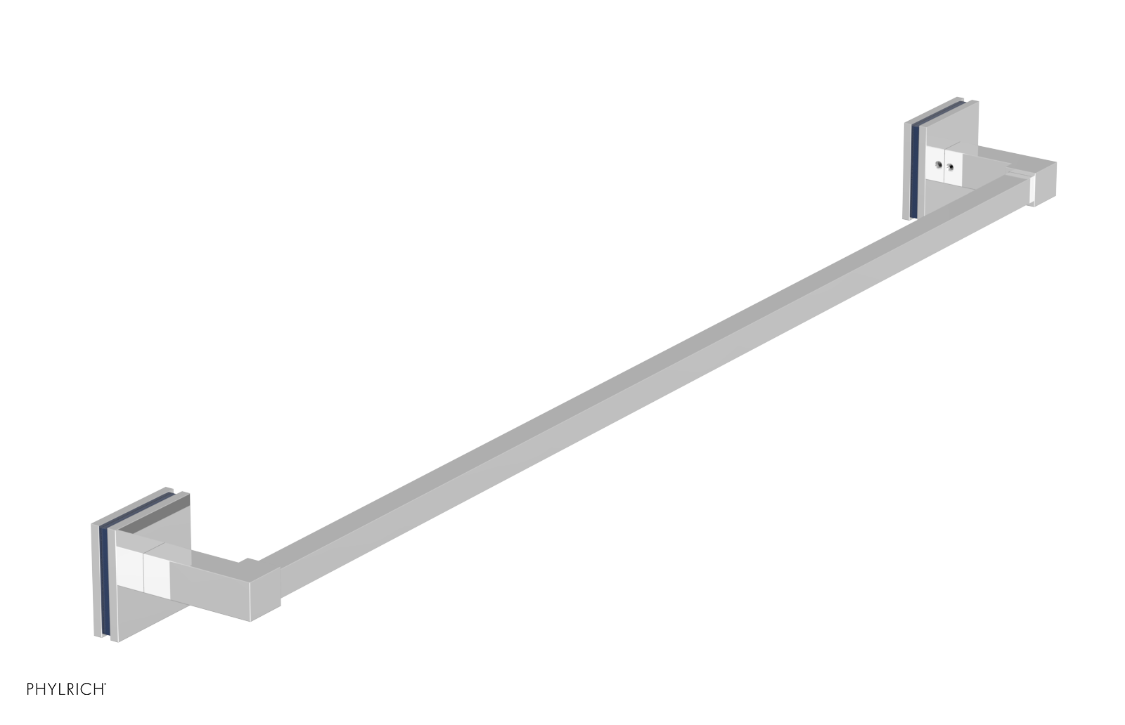 JOLIE - 30" Towel Bar with "Navy Blue" Accents 222S-72