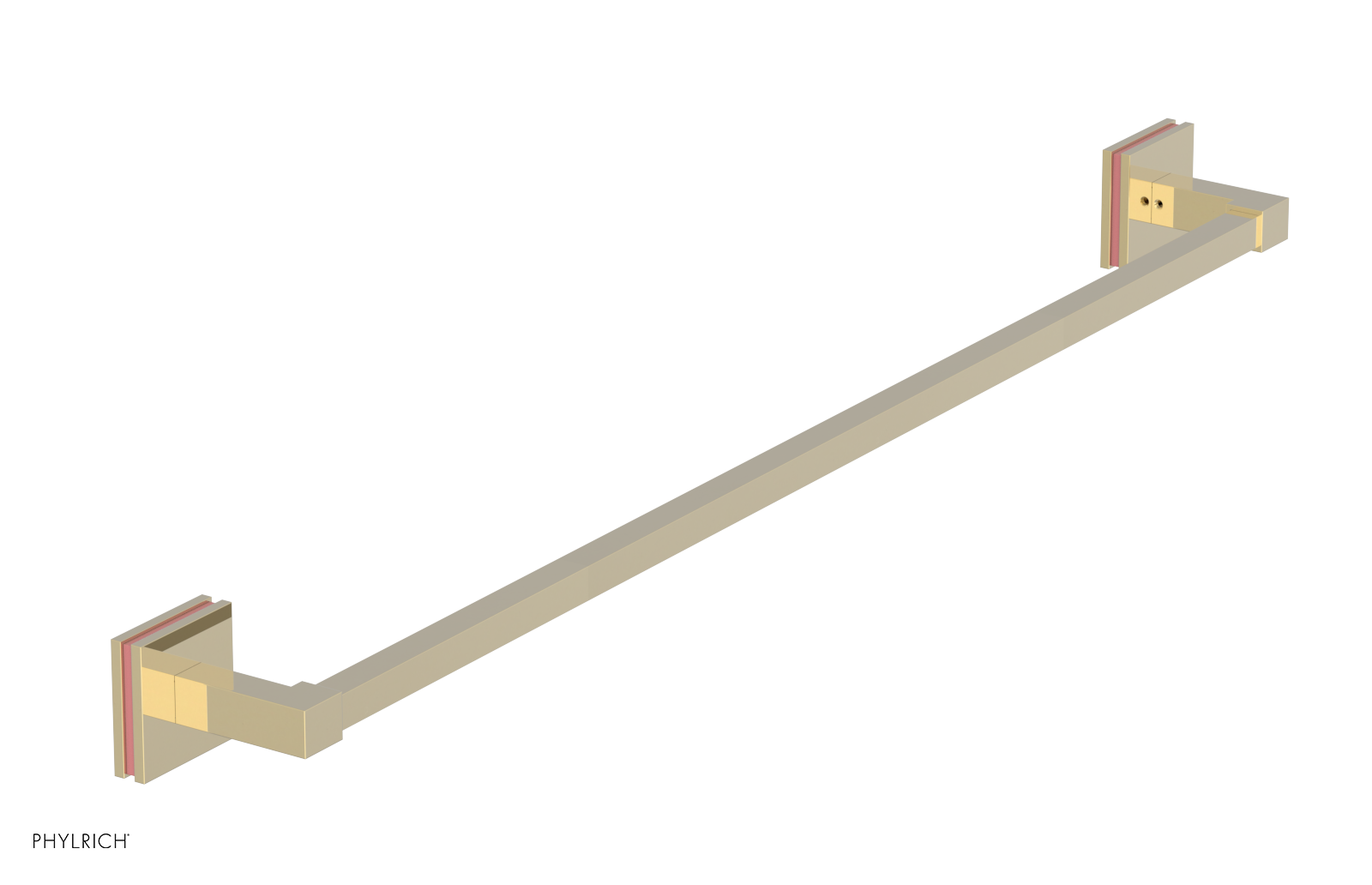 JOLIE - 30" Towel Bar with "Pink" Accents 222S-72