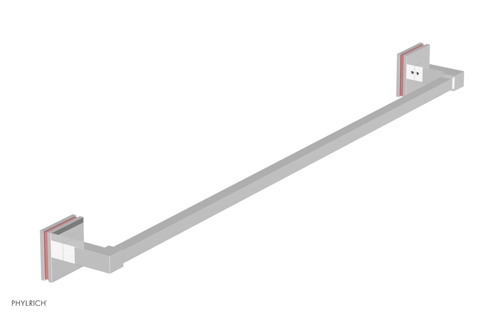 JOLIE - 30" Towel Bar with "Pink" Accents 222S-72