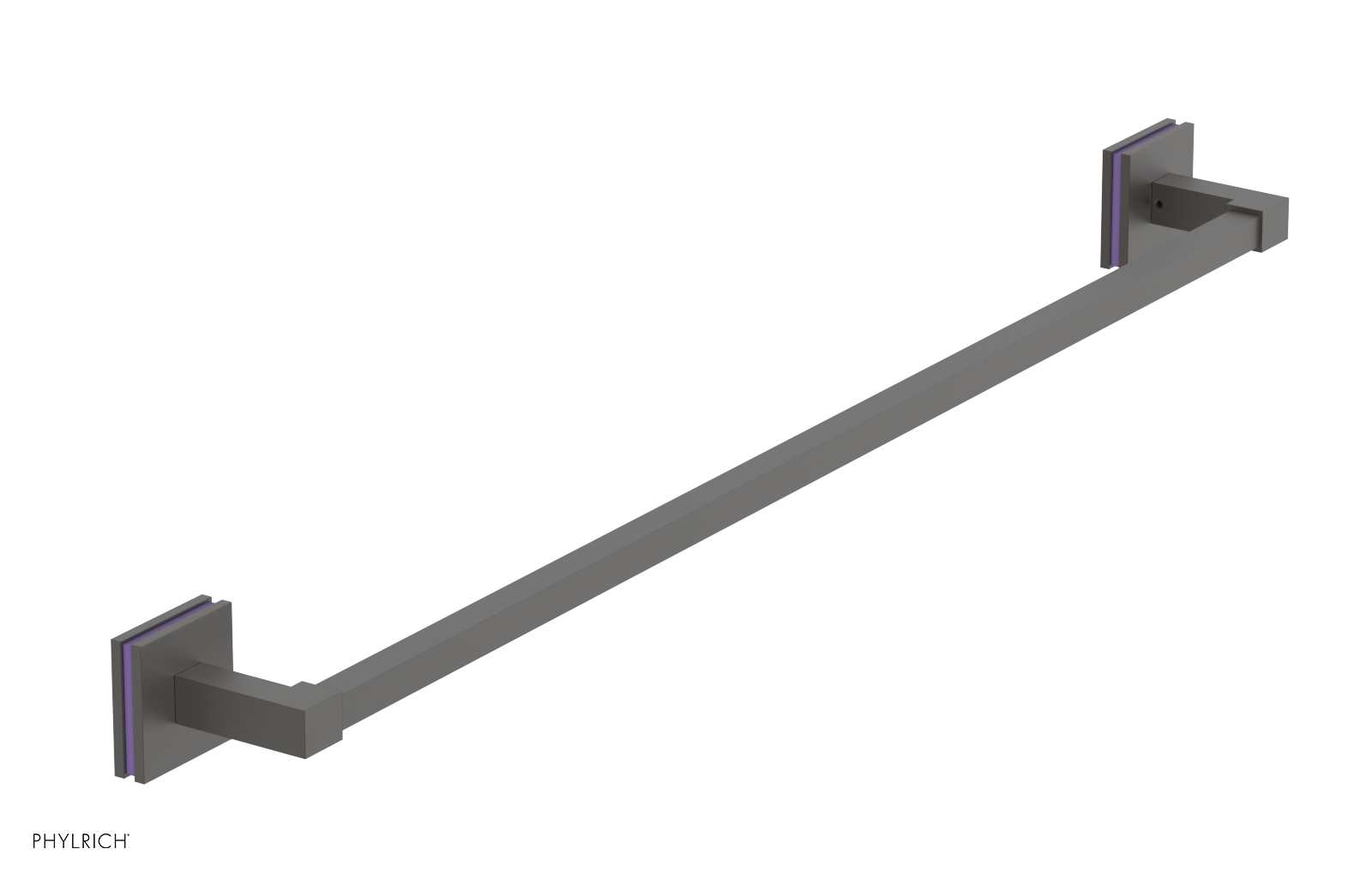 JOLIE - 30" Towel Bar with "Purple" Accents 222S-72