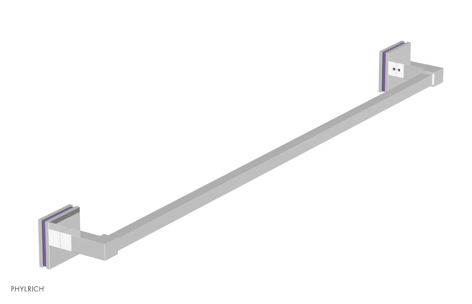 JOLIE - 30" Towel Bar with "Purple" Accents 222S-72