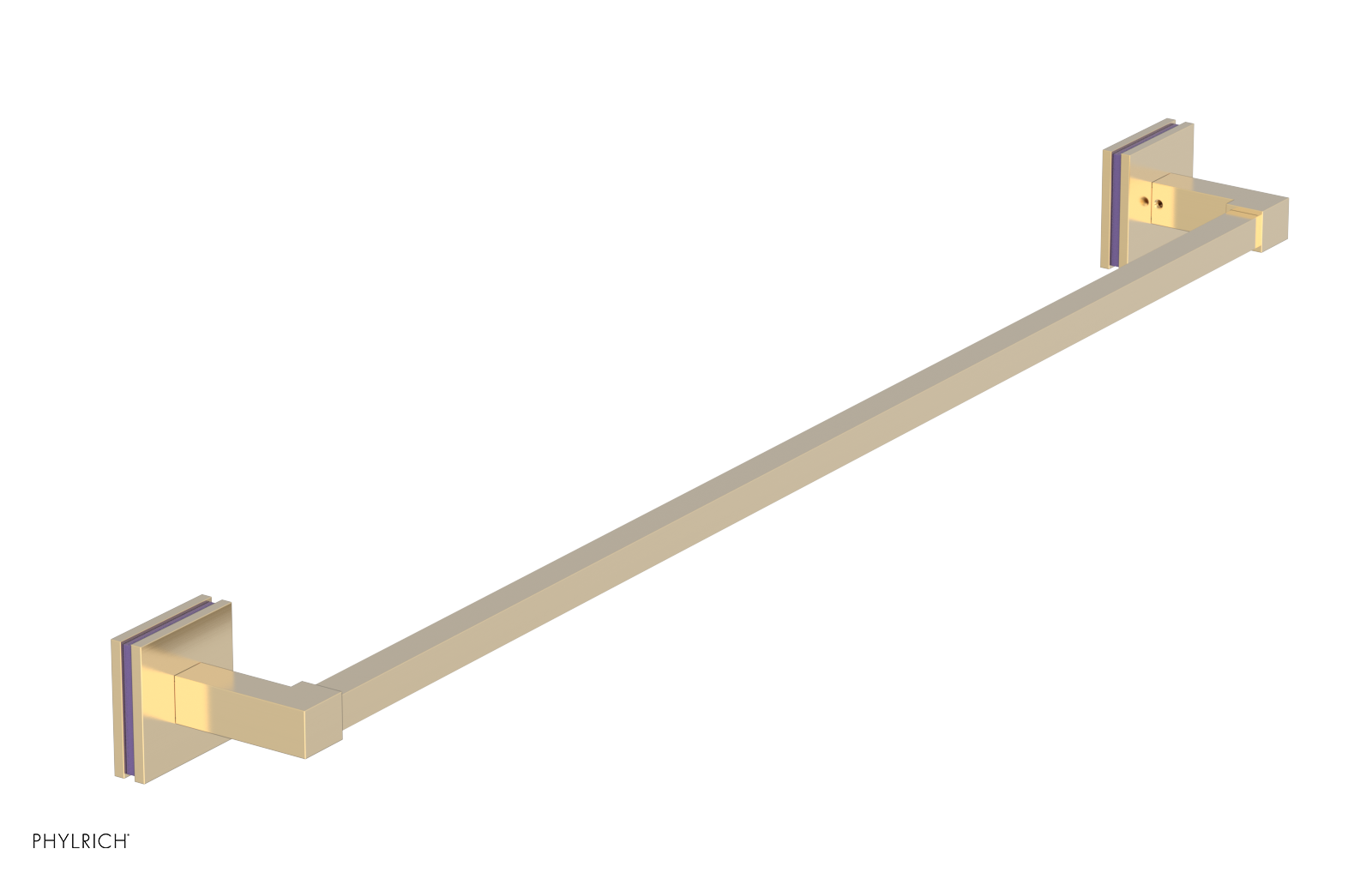 JOLIE - 30" Towel Bar with "Purple" Accents 222S-72