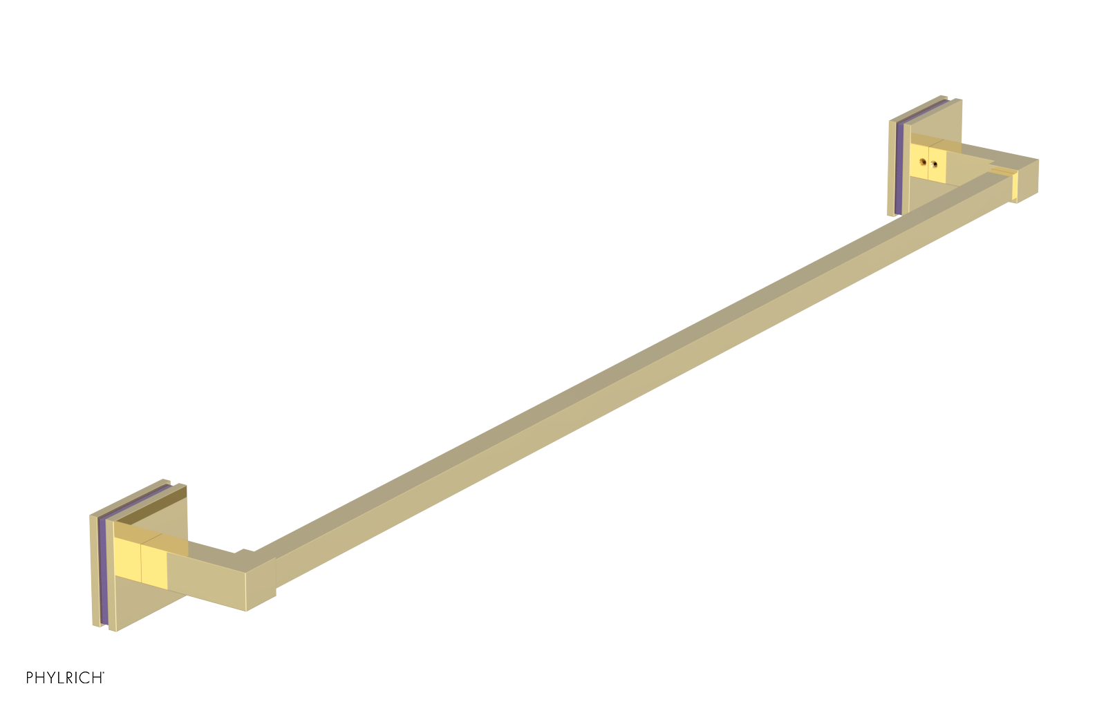 JOLIE - 30" Towel Bar with "Purple" Accents 222S-72