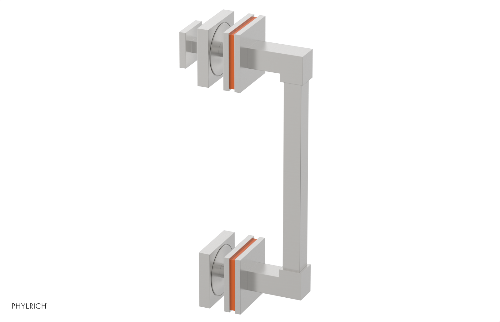 JOLIE - 8" Single Sided Shower Pull with "Orange" Accents 222S-92-08