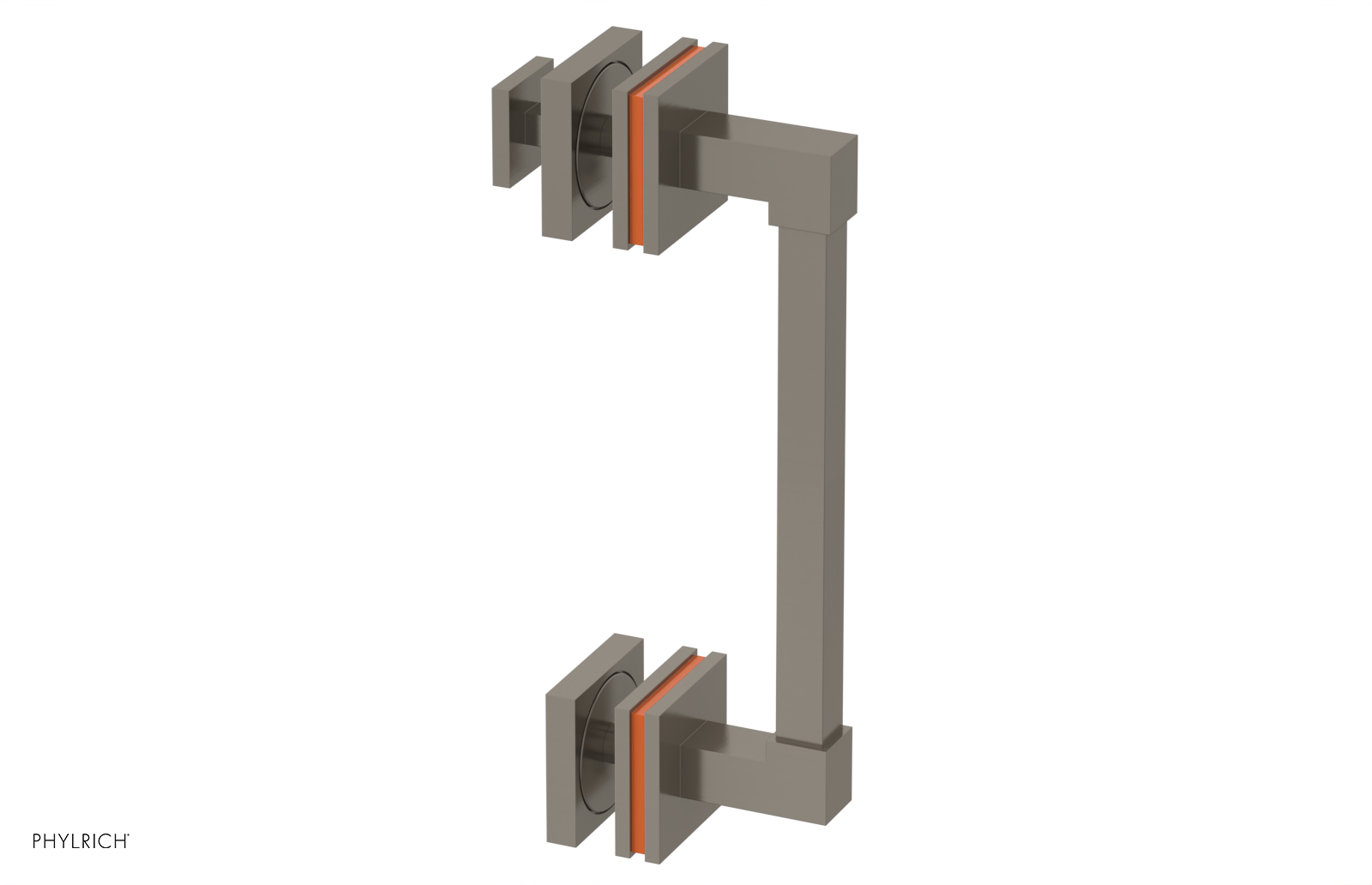 JOLIE - 8" Single Sided Shower Pull with "Orange" Accents 222S-92-08