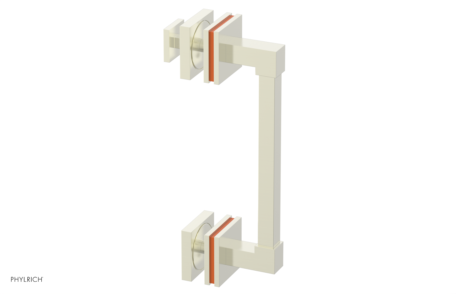 JOLIE - 8" Single Sided Shower Pull with "Orange" Accents 222S-92-08