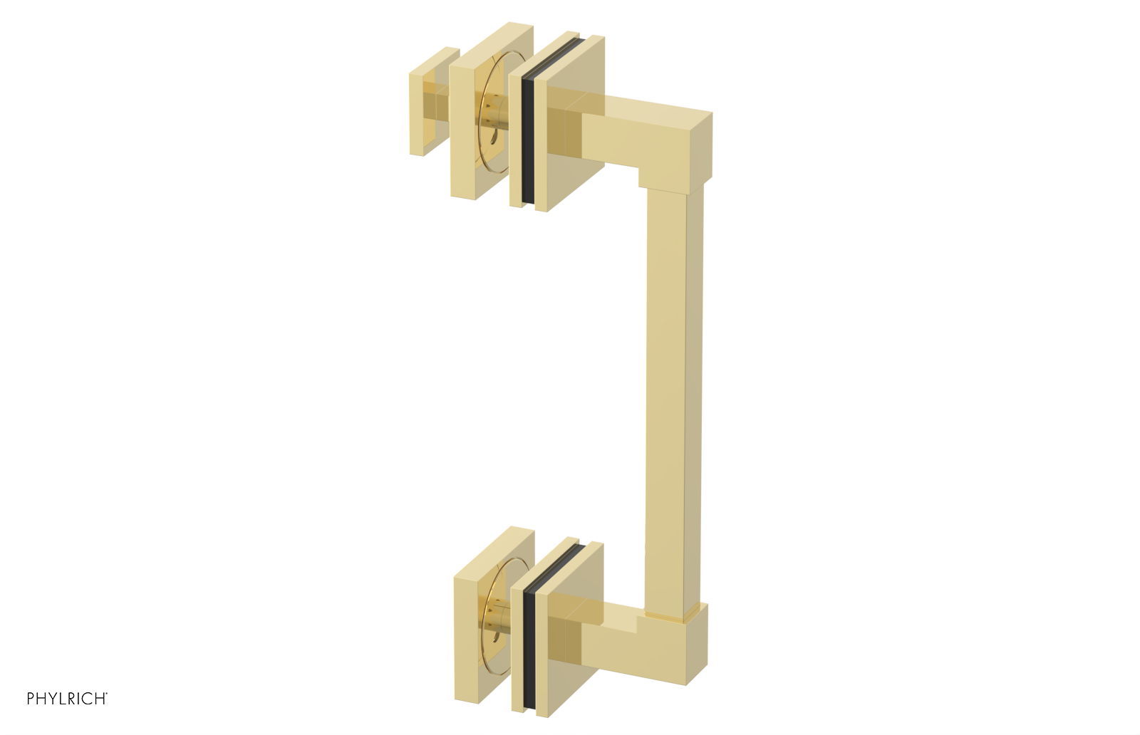 JOLIE - 8" Single Sided Shower Pull with "Black" Accents 222S-92-08