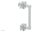 JOLIE - 8" Single Sided Shower Pull with "Turqoise" Accents 222S-92-08