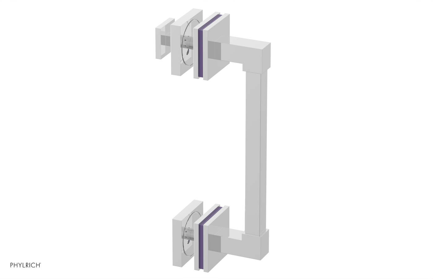 JOLIE - 8" Single Sided Shower Pull with "Purple" Accents 222S-92-08