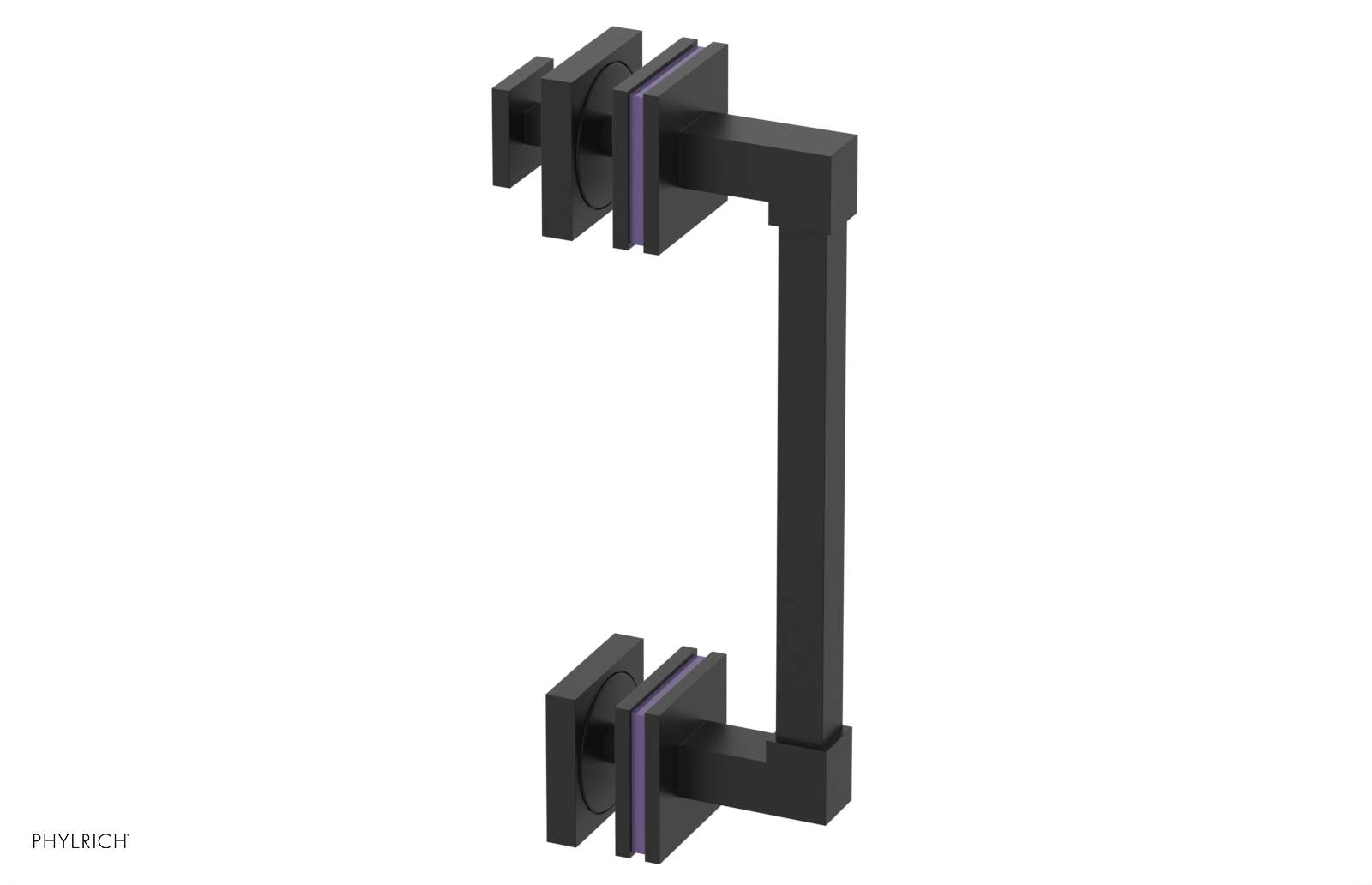 JOLIE - 8" Single Sided Shower Pull with "Purple" Accents 222S-92-08