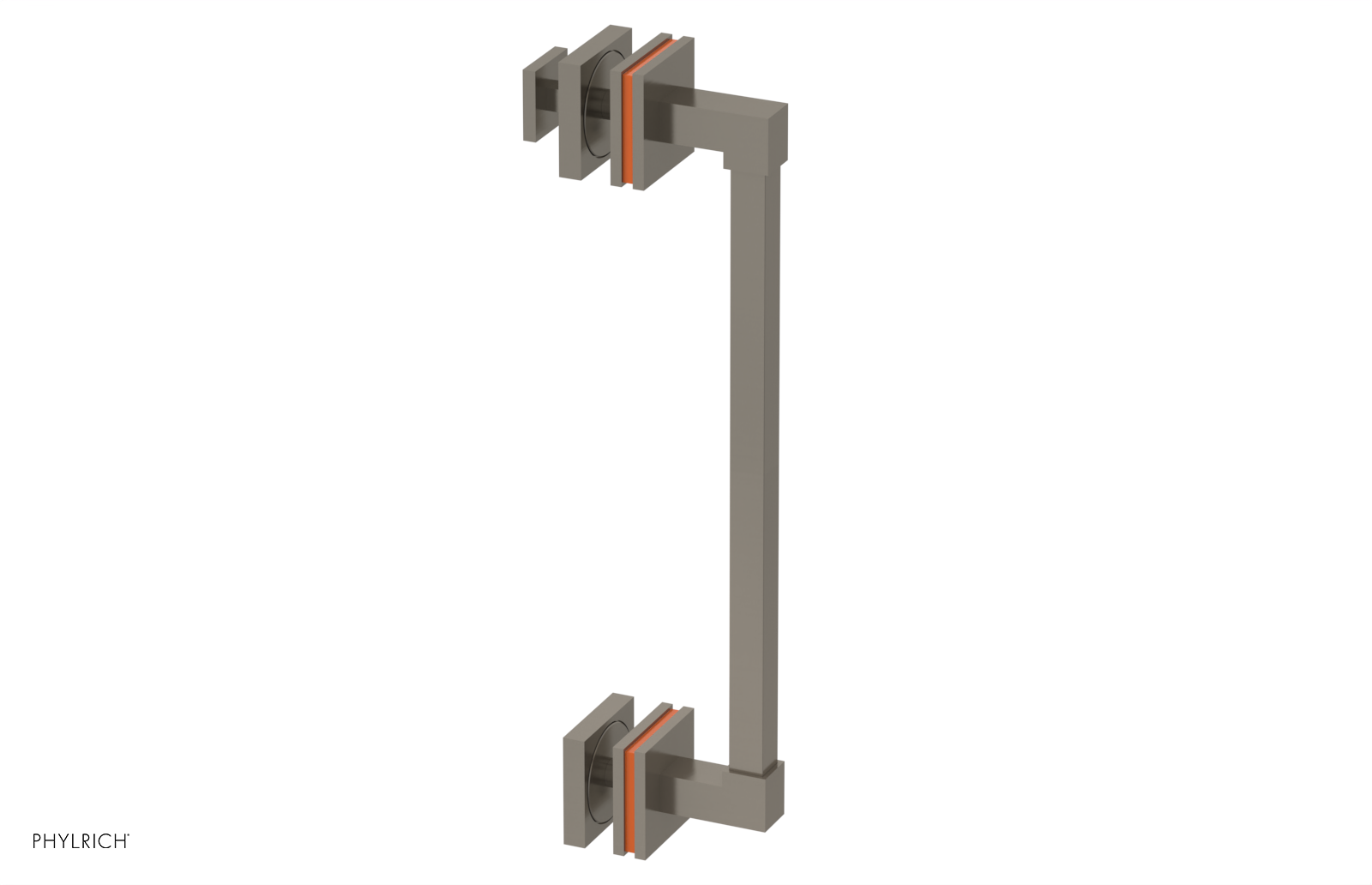 JOLIE - 12" Single Sided Shower Pull with "Orange" Accents 222S-92-12