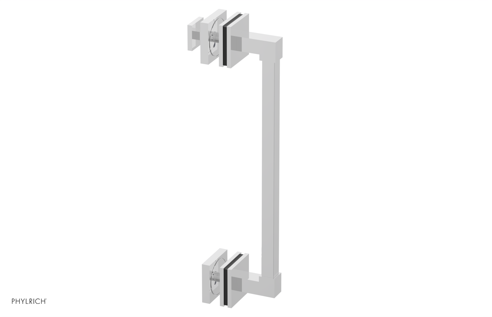 JOLIE - 12" Single Sided Shower Pull with "Black" Accents 222S-92-12