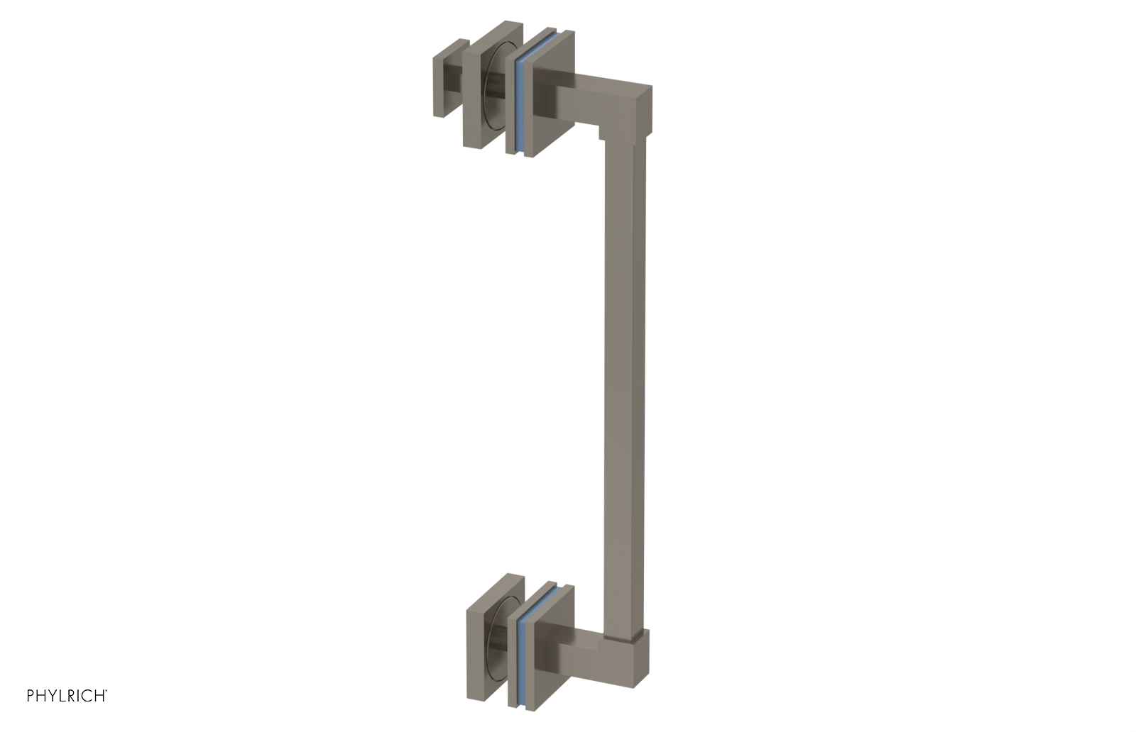 JOLIE - 12" Single Sided Shower Pull with "Light Blue" Accents 222S-92-12