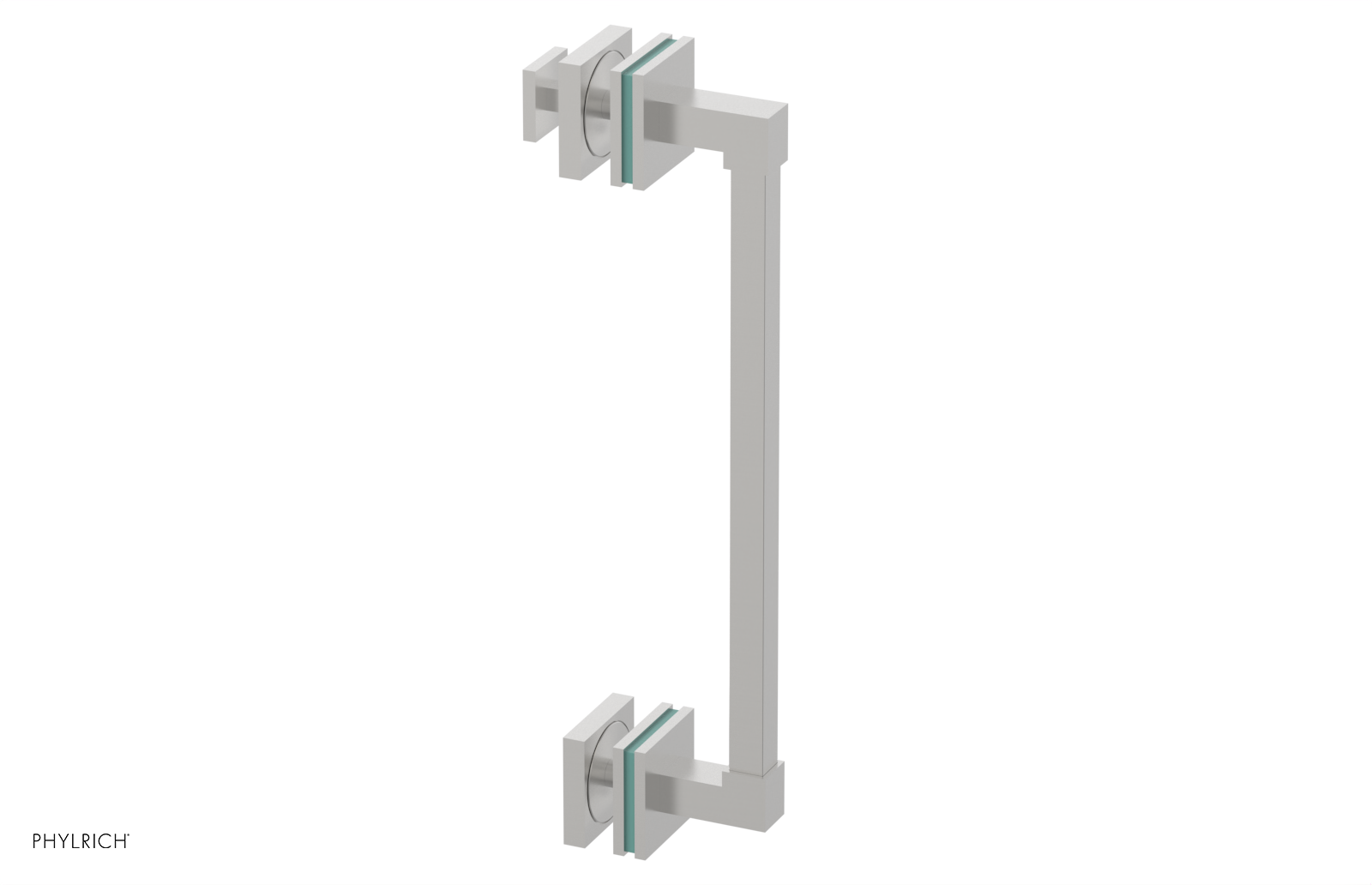 JOLIE - 12" Single Sided Shower Pull with "Turqoise" Accents 222S-92-12