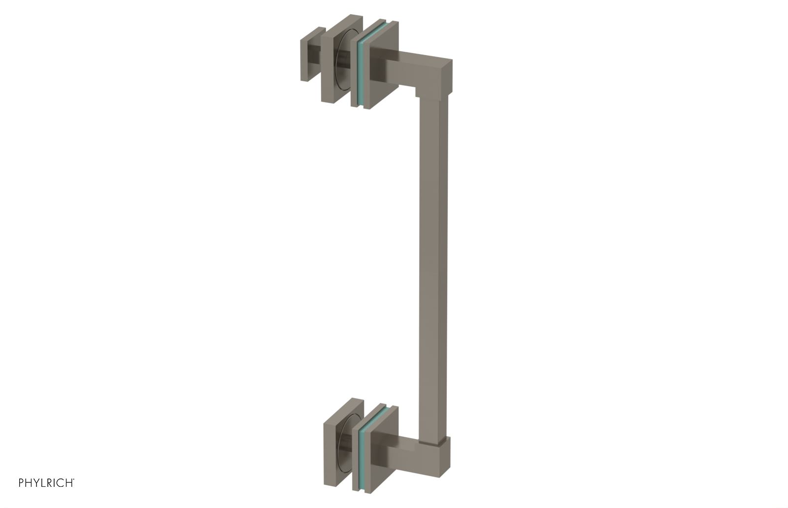 JOLIE - 12" Single Sided Shower Pull with "Turqoise" Accents 222S-92-12