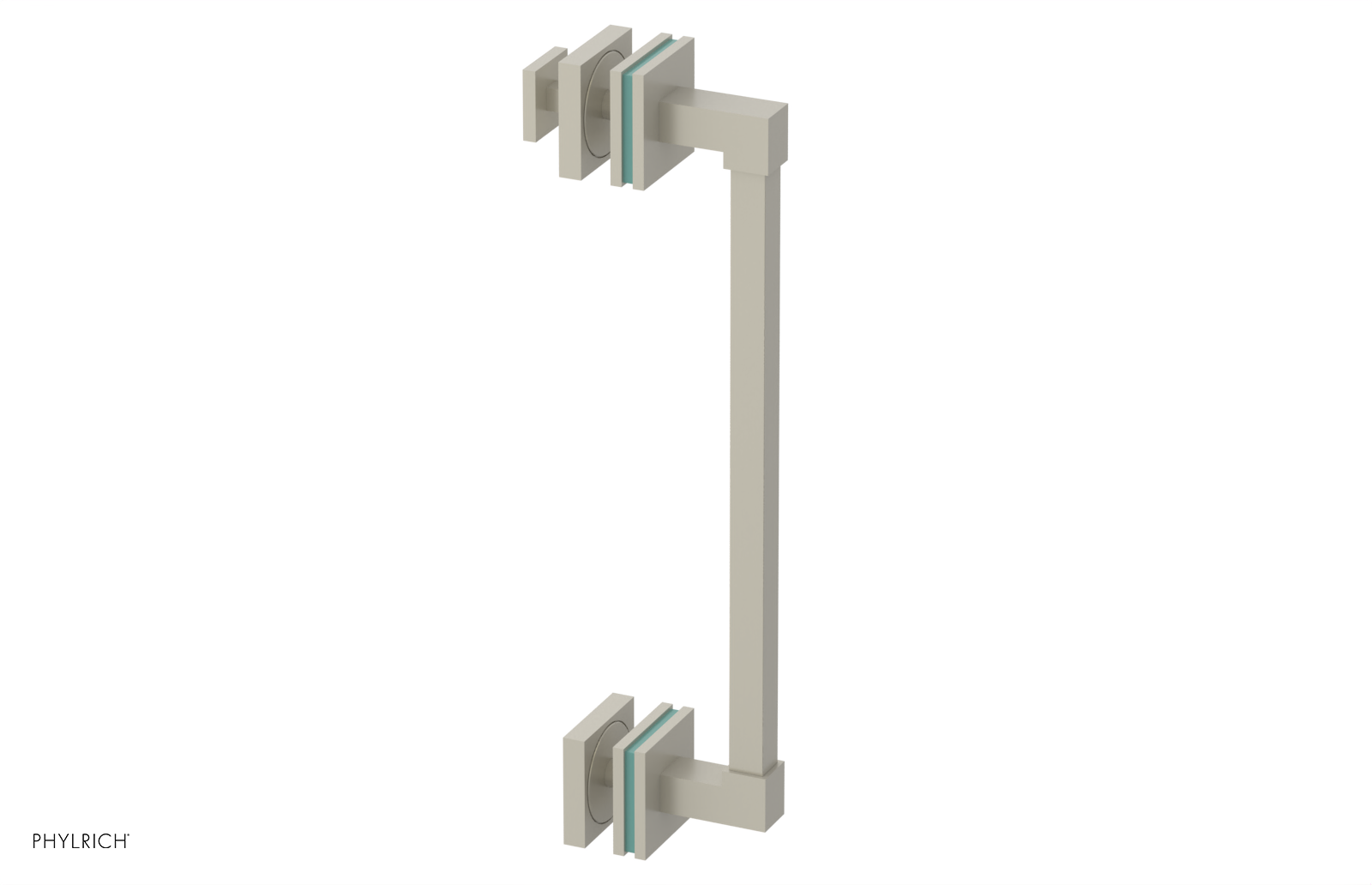 JOLIE - 12" Single Sided Shower Pull with "Turqoise" Accents 222S-92-12