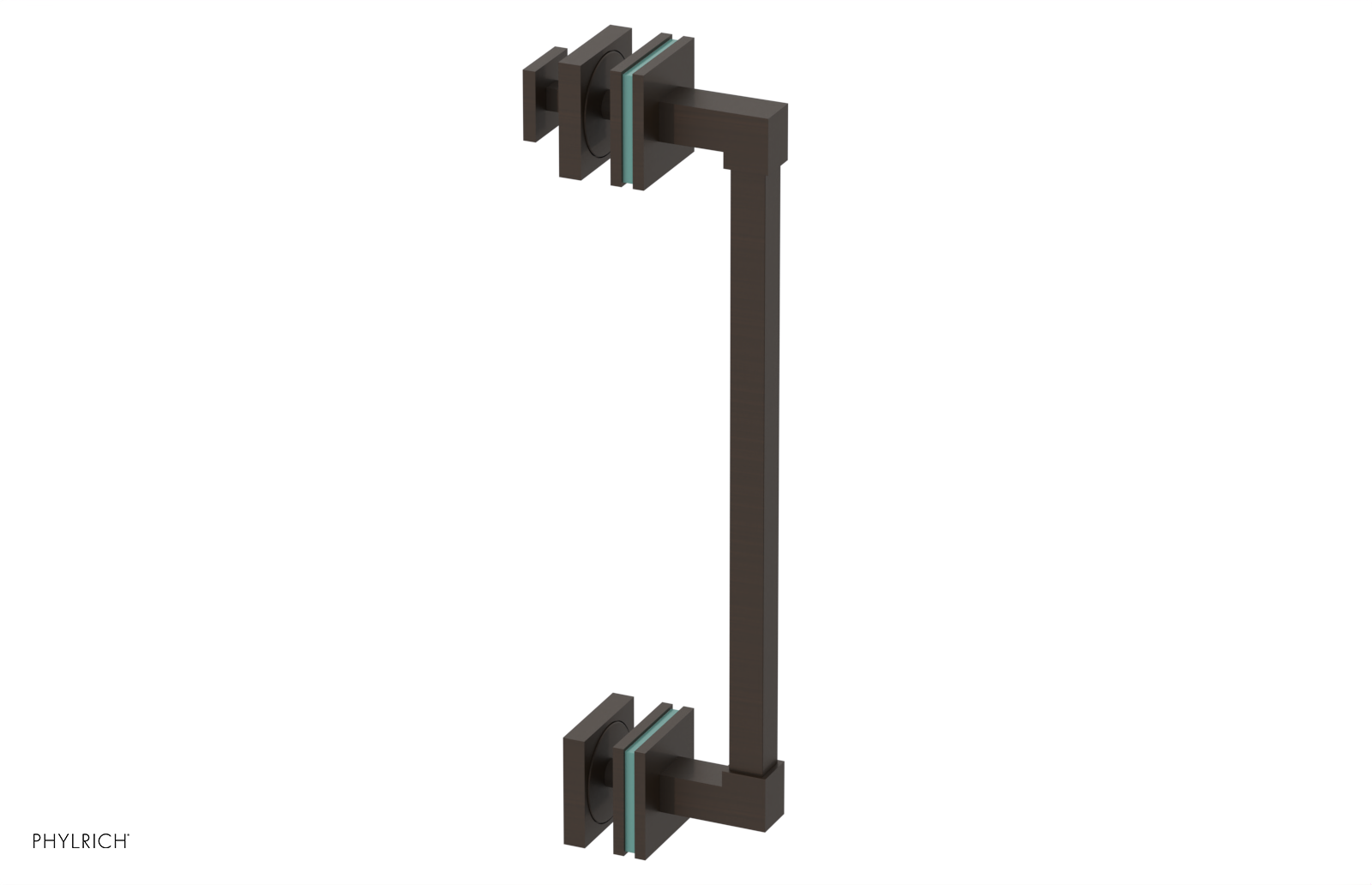 JOLIE - 12" Single Sided Shower Pull with "Turqoise" Accents 222S-92-12