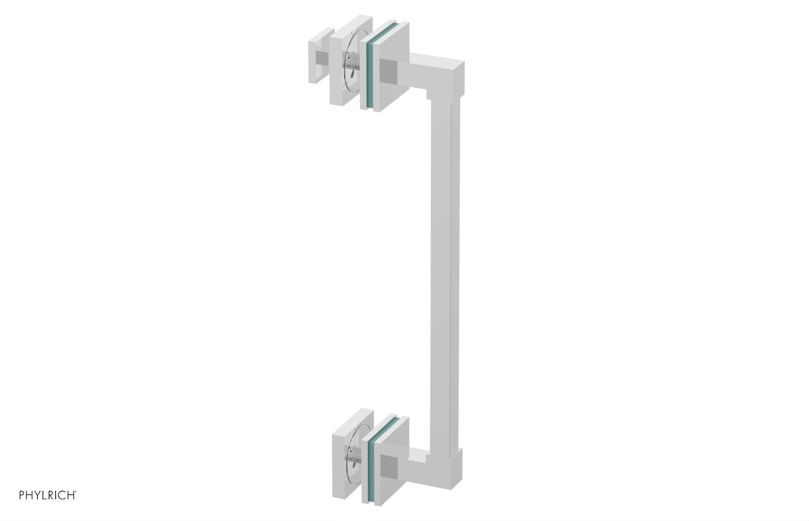 JOLIE - 12" Single Sided Shower Pull with "Turqoise" Accents 222S-92-12