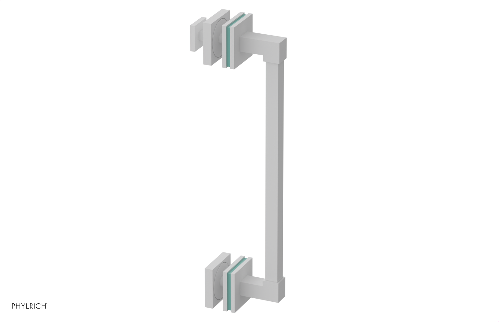 JOLIE - 12" Single Sided Shower Pull with "Turqoise" Accents 222S-92-12