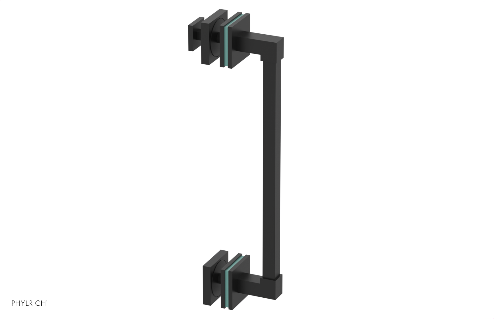 JOLIE - 12" Single Sided Shower Pull with "Turqoise" Accents 222S-92-12