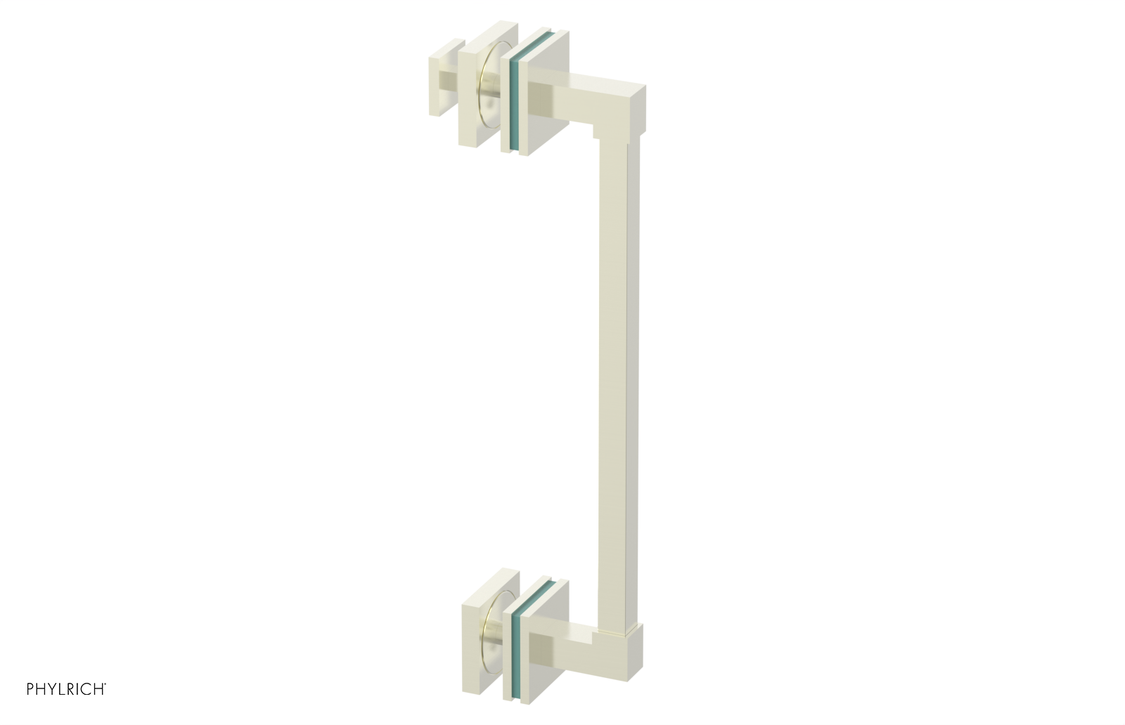 JOLIE - 12" Single Sided Shower Pull with "Turqoise" Accents 222S-92-12