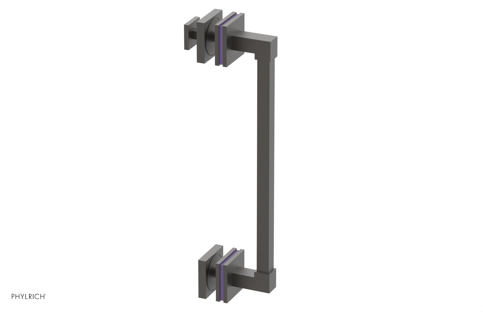 JOLIE - 12" Single Sided Shower Pull with "Purple" Accents 222S-92-12