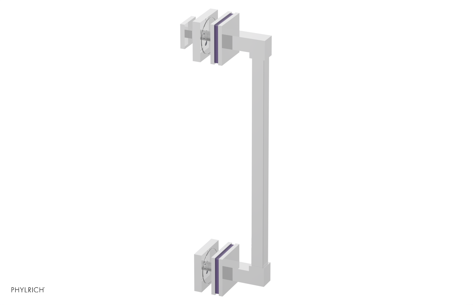 JOLIE - 12" Single Sided Shower Pull with "Purple" Accents 222S-92-12
