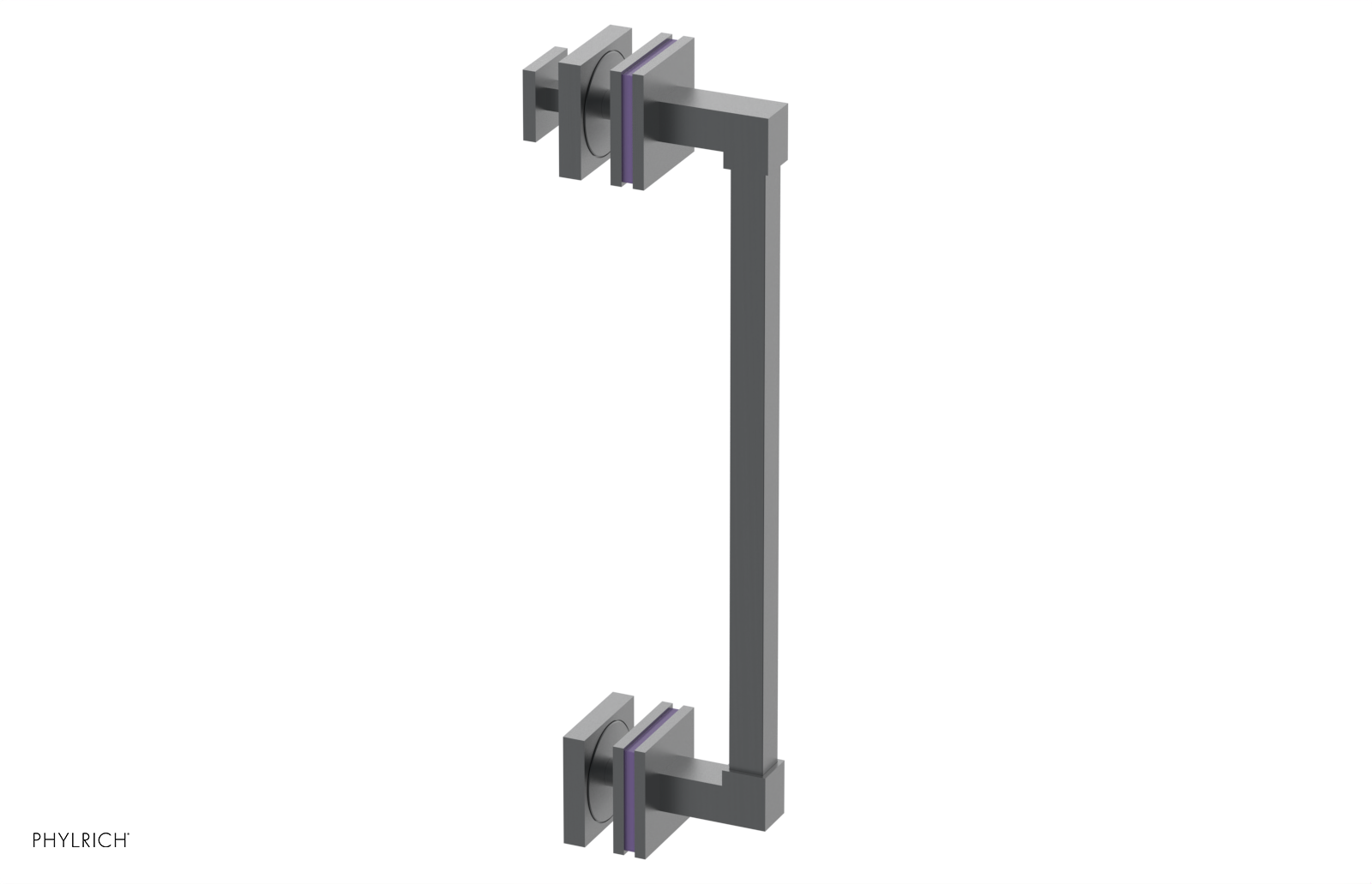 JOLIE - 12" Single Sided Shower Pull with "Purple" Accents 222S-92-12