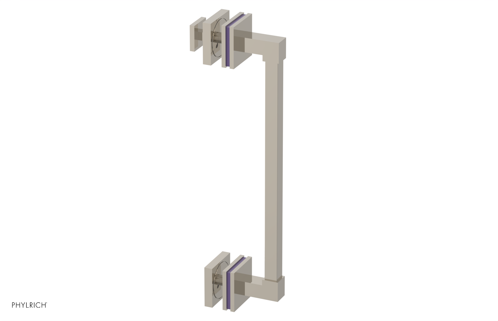 JOLIE - 12" Single Sided Shower Pull with "Purple" Accents 222S-92-12
