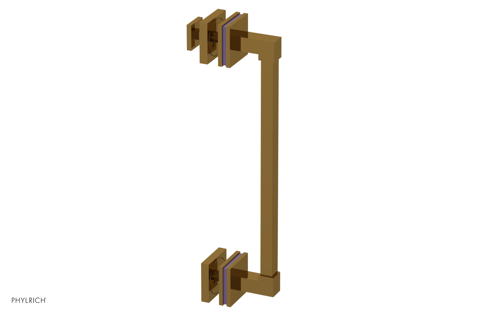 JOLIE - 12" Single Sided Shower Pull with "Purple" Accents 222S-92-12