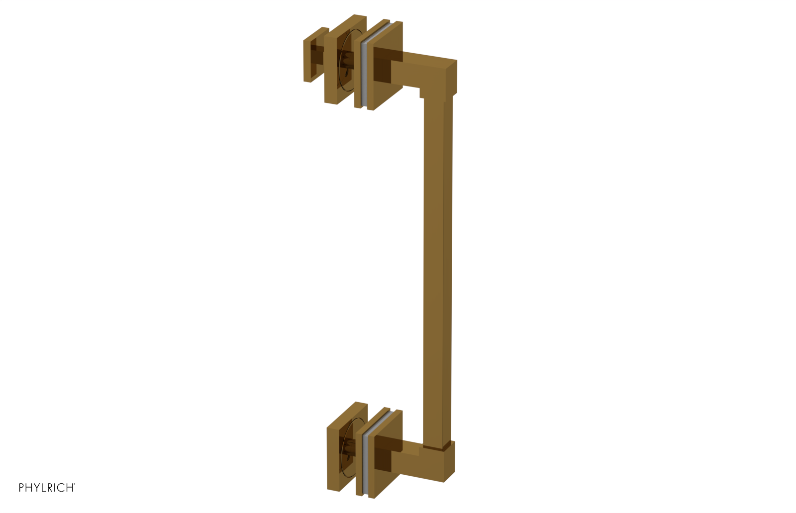 JOLIE - 12" Single Sided Shower Pull with "Grey" Accents 222S-92-12